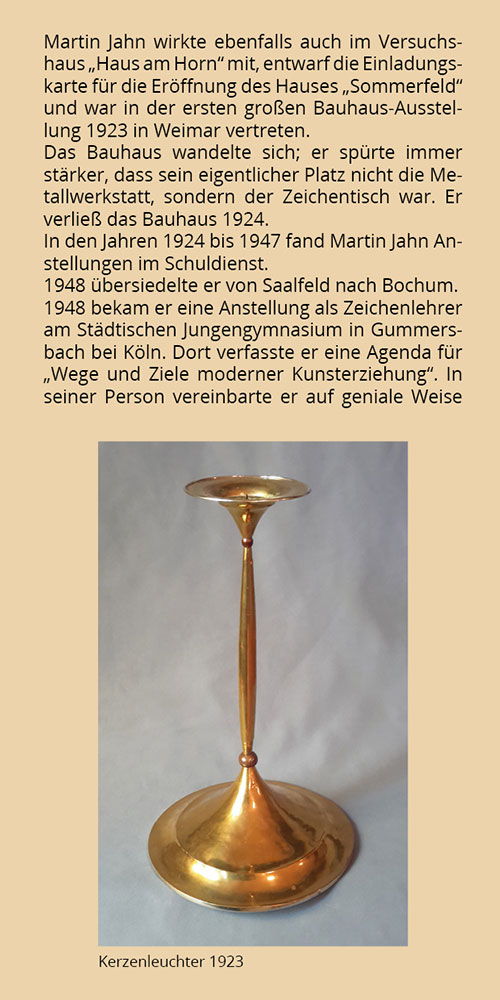 Ausstellung „Martin Jahn – Facetten eines Bauhauskünstlers“ ab 26.08.2023